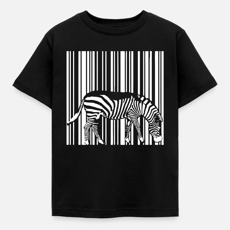 code à barres zèbre - T-shirt Enfant - noir