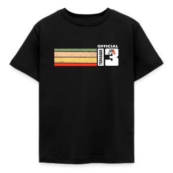 Official 13 Teenager - Kinder T-Shirt - Schwarz - Vorne - AI Model Kid Female (0cm)
