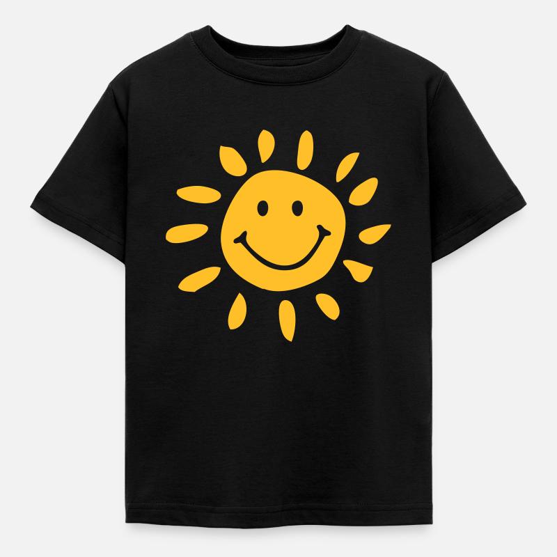 Sonne - Kinder T-Shirt - Schwarz