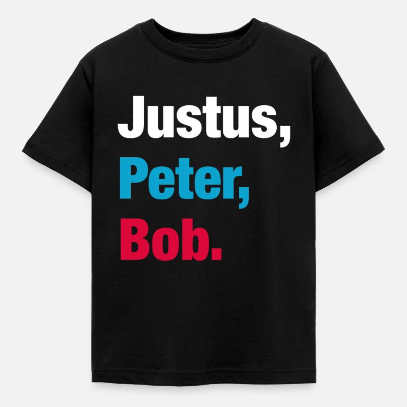 Die Drei ??? Kids Justus, Peter, Bob. - Kinder T-Shirt - Schwarz