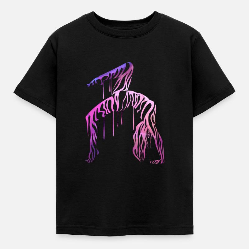 Yoga Pose Akrobatik Geschenk Yogi Training Zirkus - Kinder T-Shirt - Schwarz