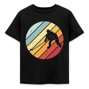 Eishockey retro vintage - Kinder T-Shirt - Schwarz - Vorne - AI Model Kid Female (0cm)