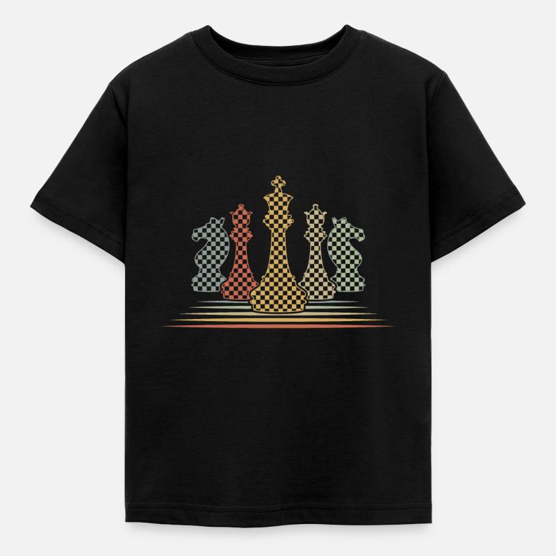 Schach - Kinder T-Shirt - Schwarz