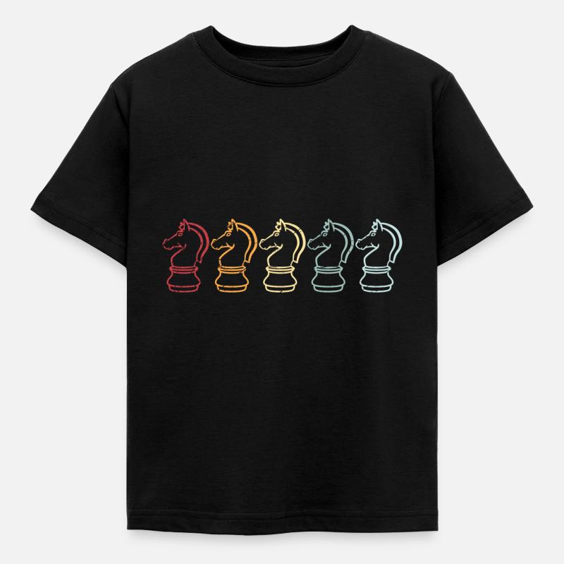 Chess Chessboard Checkmate Gift Board Game - Kids' T-Shirt - black