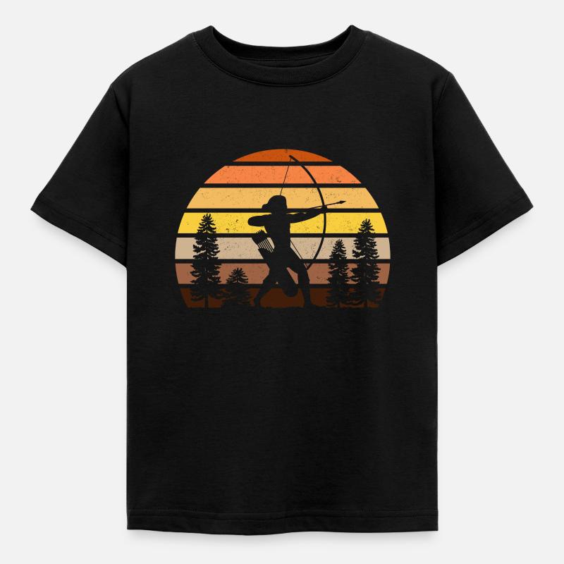 Bogenschießen - Kinder T-Shirt - Schwarz