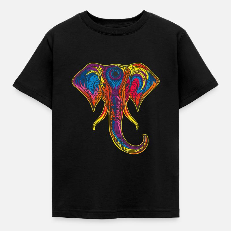 éléphant - T-shirt Enfant - noir