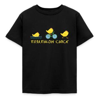 Triathlon Girl Power - T-shirt Enfant - noir - Devant - AI Model Kid Female (0cm)