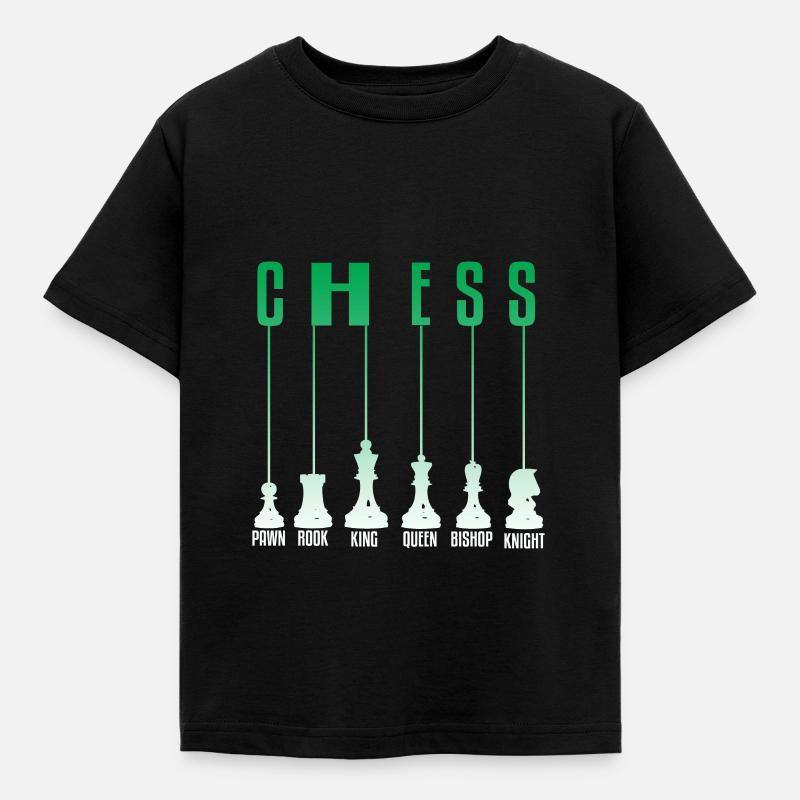 Schach - Kinder T-Shirt - Schwarz