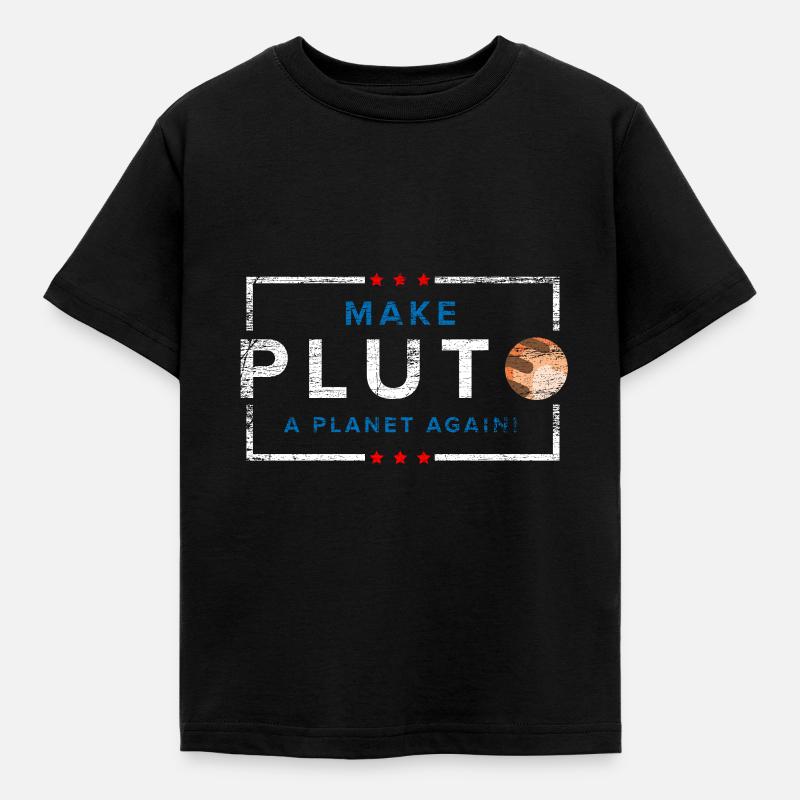 Planet Pluto - Kinder T-Shirt - Schwarz