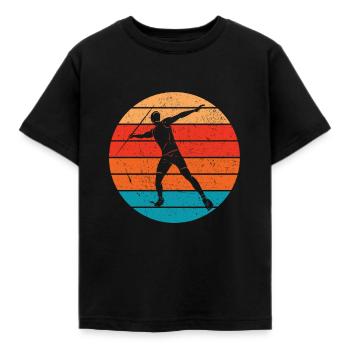 Javelin throwing competitor - Kids' T-Shirt - black - Front - AI Model Kid Female (0cm)