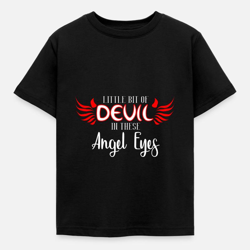 Teufel Engel - Kinder T-Shirt - Schwarz