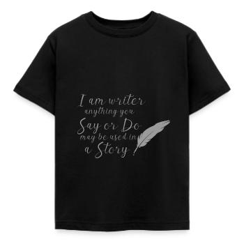 Autor Geschichte - Kinder T-Shirt - Schwarz - Vorne - AI Model Kid Female (0cm)