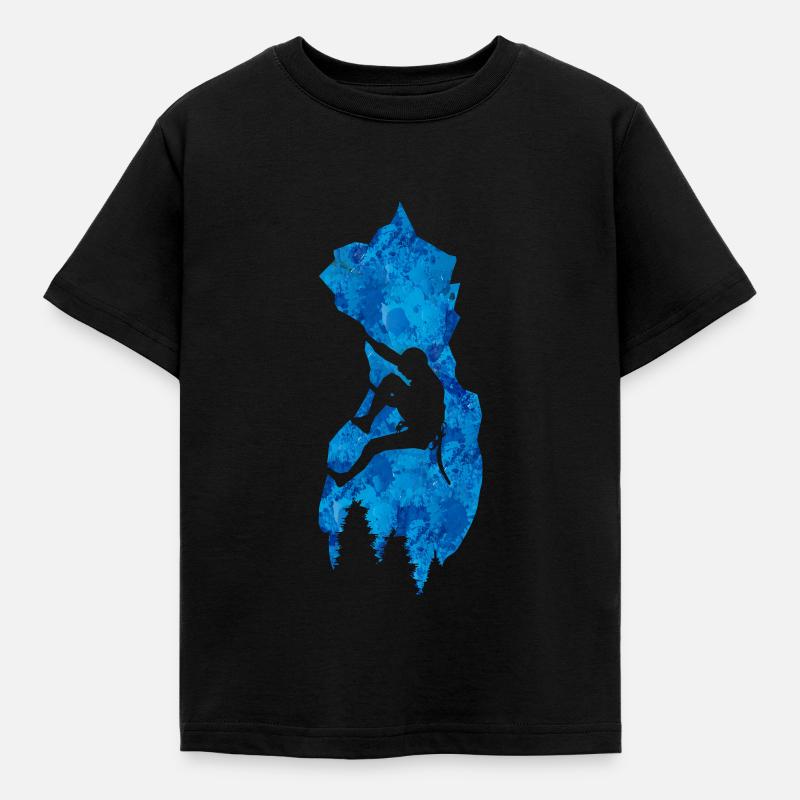Klettern Kletterer - Kinder T-Shirt - Schwarz
