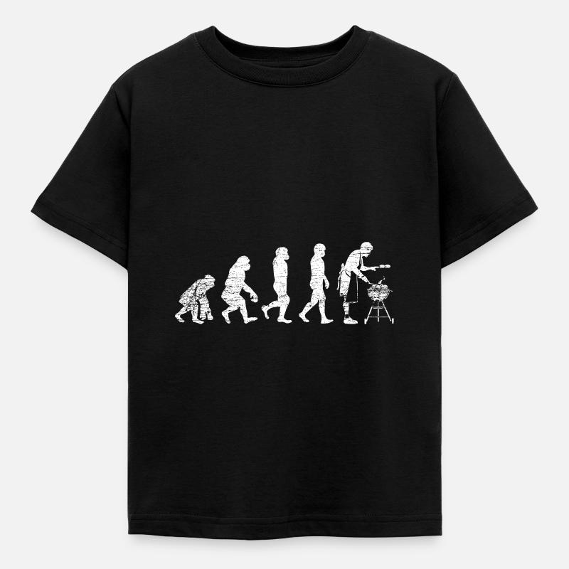 Grillen Evolution - Kinder T-Shirt - Schwarz