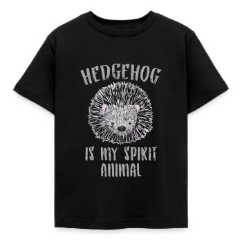 Hedgehog spirituality - Kids' T-Shirt - black - Front - AI Model Kid Female (0cm)