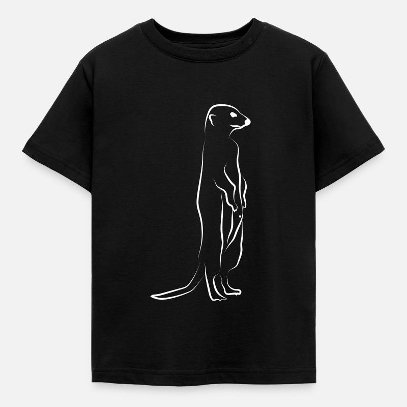 Erdmännchen - Kinder T-Shirt - Schwarz