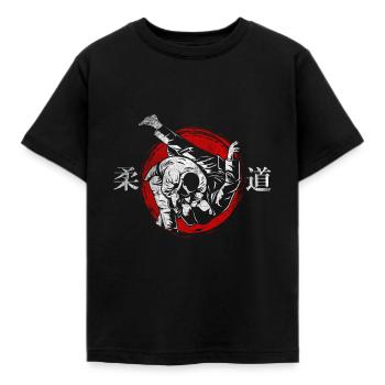 Judo - Kinder T-Shirt - Schwarz - Vorne - AI Model Kid Female (0cm)