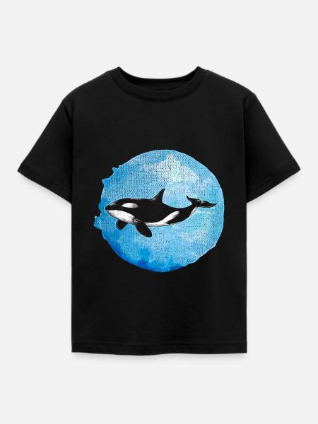 Orca - Kinder T-Shirt - Schwarz