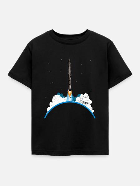 Klarinette Rakete - Kinder T-Shirt - Schwarz