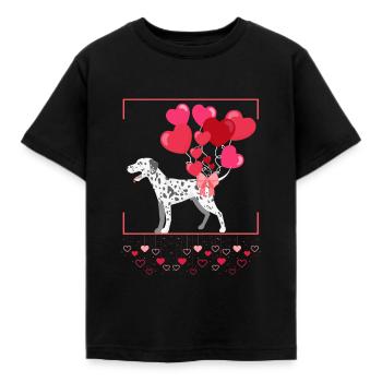 Dalmatiner - Kinder T-Shirt - Schwarz - Vorne - AI Model Kid Female (0cm)