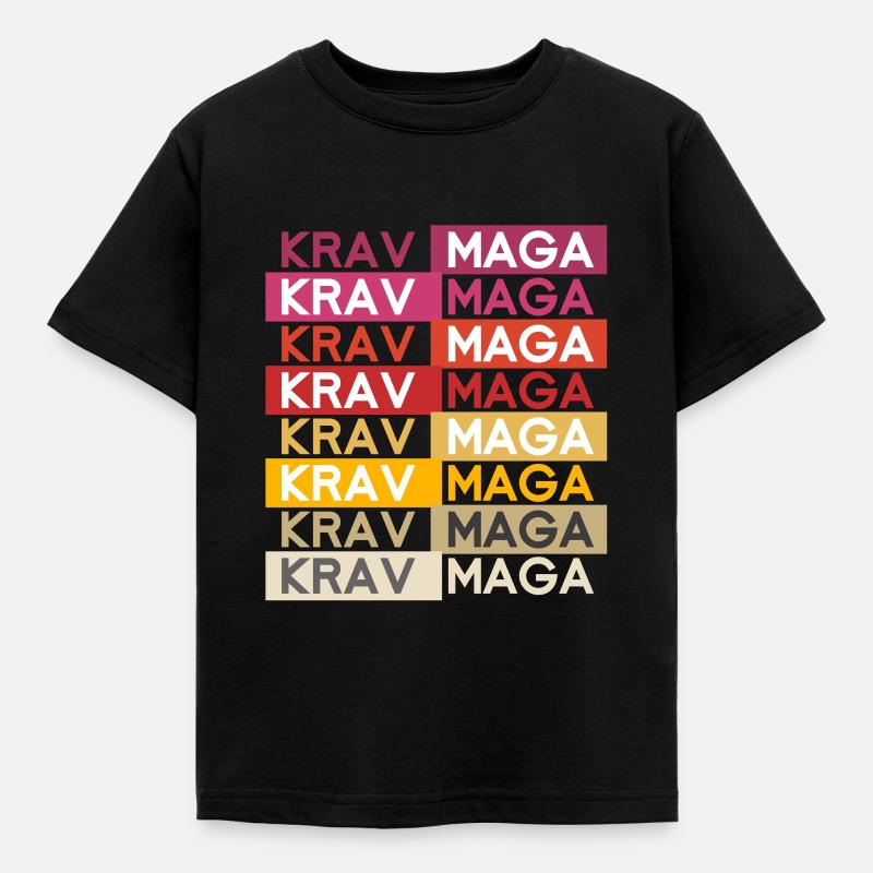Krav Maga Geschenkidee - Kinder T-Shirt - Schwarz
