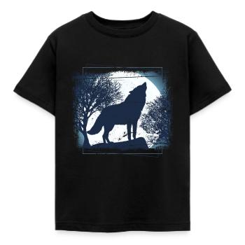 Wolf Rudel Tiere - Kinder T-Shirt - Schwarz - Vorne - AI Model Kid Female (0cm)