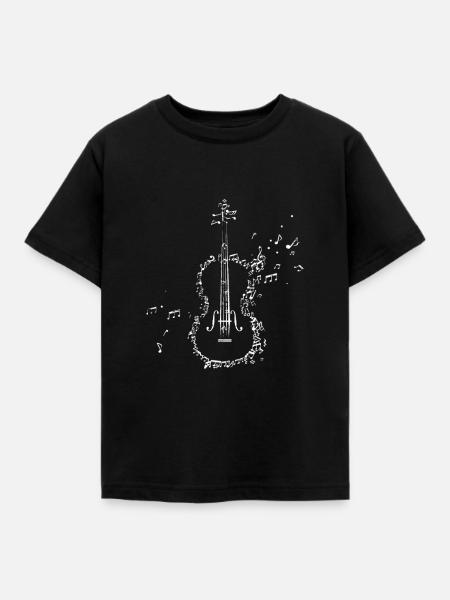 Violine - Kinder T-Shirt - Schwarz