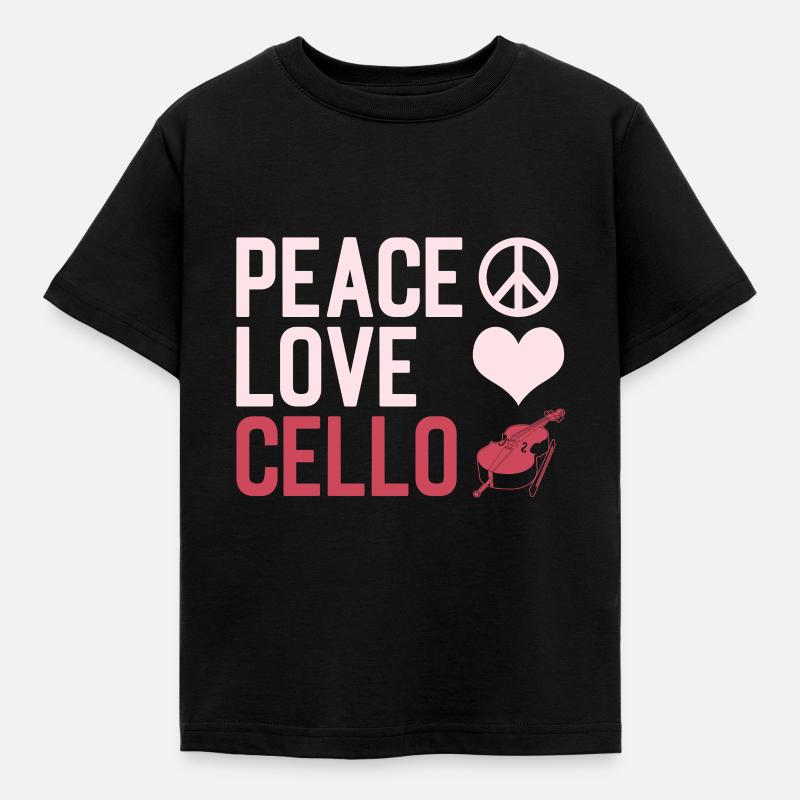 Cello - Kinder T-Shirt - Schwarz