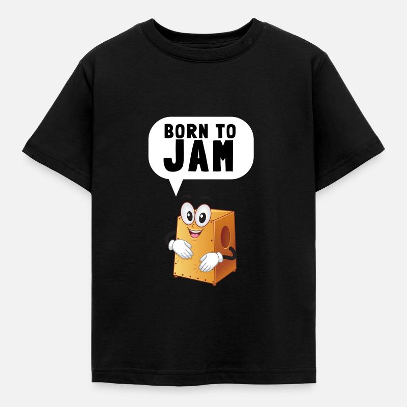 Cajon Box Drum Instrument Peruvian Cajon - Kids' T-Shirt - black