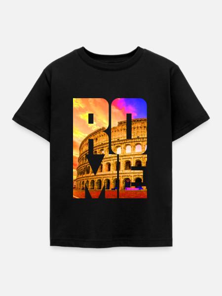 Rom Kolosseum - Kinder T-Shirt - Schwarz