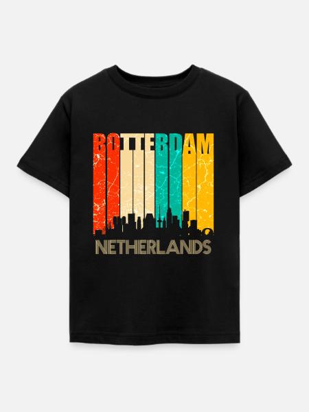 Rotterdam - Kinder T-Shirt - Schwarz