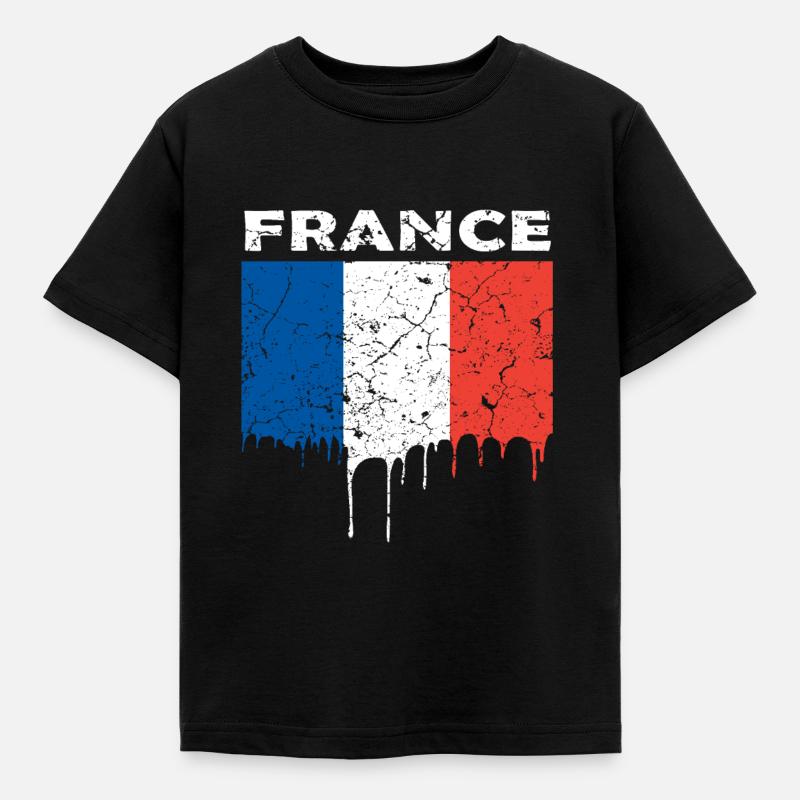 Bandiera francese - Maglietta per bambini - nero