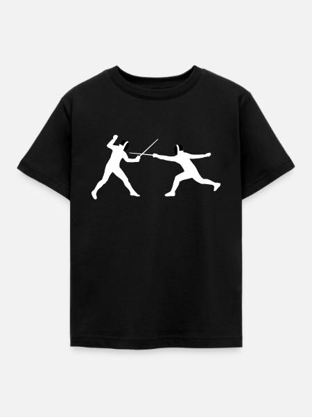 fechter_2c - Kinder T-Shirt - Schwarz