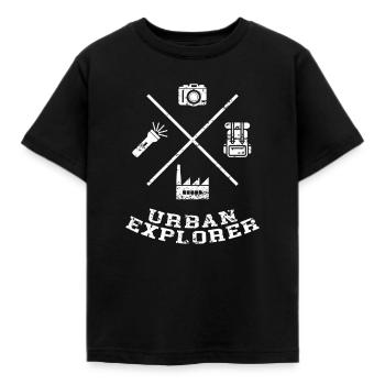 Urbexer Urban Explorer | lost place - Kids' T-Shirt - black - Front - AI Model Kid Female (0cm)
