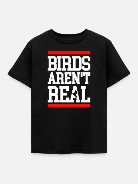 Les oiseaux ne sont pas de vraies démonstrations - T-shirt Enfant - noir
