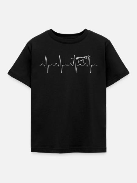 Drohne - EKG | Drohnen - Kinder T-Shirt - Schwarz