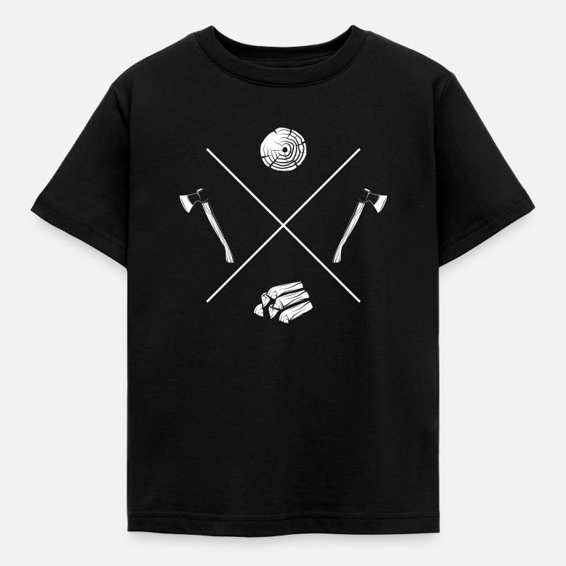 Couper du bois | Bûcheron - T-shirt Enfant - noir