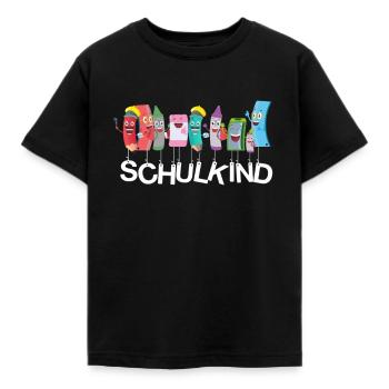 Schulkind - Kinder T-Shirt - Schwarz - Vorne - AI Model Kid Female (0cm)