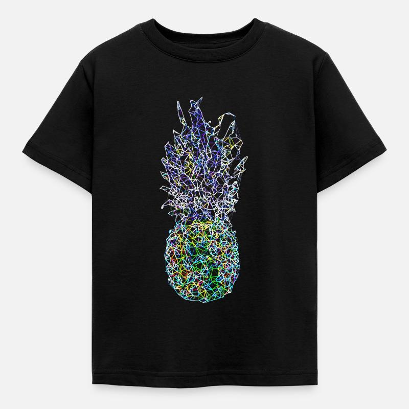 NeonAnanas - Kinder T-Shirt - Schwarz
