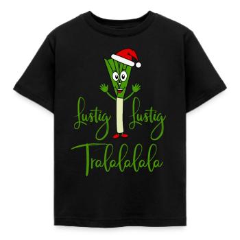 Nikolauch Drôle Drôle Tralalalala Dites Poireau - T-shirt Enfant - noir - Devant - AI Model Kid Female (0cm)