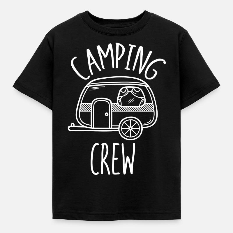 Camping crew Reise Abenteuer Wandern Geschenk - Børne-T-shirt - sort