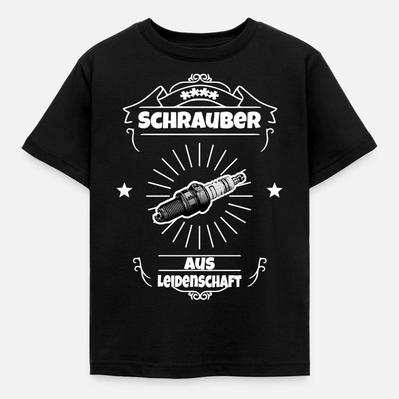 Schrauber aus Leidenschaft - Kinder T-Shirt - Schwarz