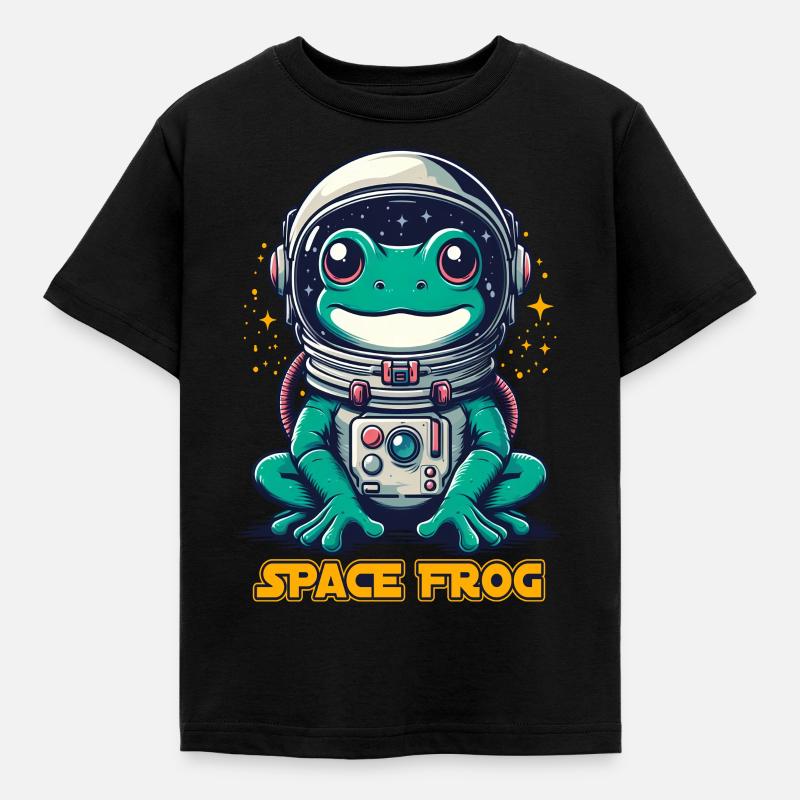 Space Frogs Toad Astronaut Costume Astronomy Funny - Kids' T-Shirt - black