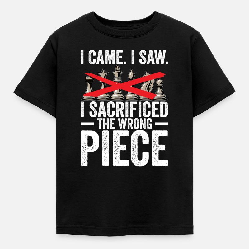 Cooles Schach Design - Anfänger Profis Schachspiel - Børne-T-shirt - sort
