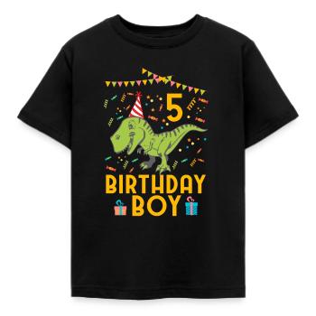 Birthday Boy - 5ème anniversaire - T-shirt Enfant - noir - Devant - AI Model Kid Female (0cm)