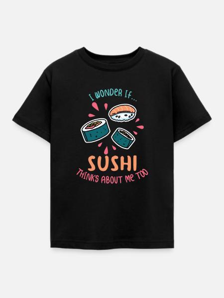 Sushi - Kinder T-Shirt - Schwarz