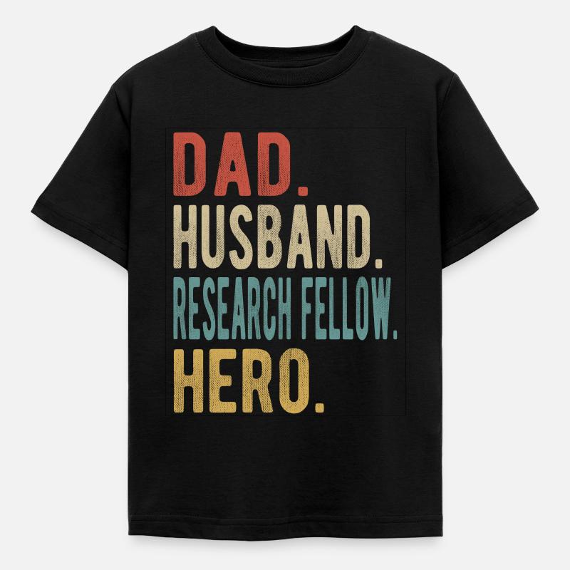 Wissenschaftlicher Mitarbeiter Papa Ehemann Held - Kinder T-Shirt - Schwarz