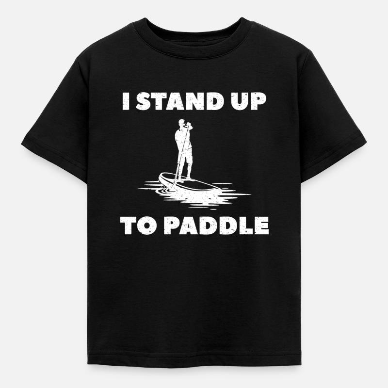 Stand Up Paddling SUP - Kinder T-Shirt - Schwarz