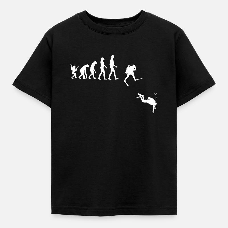 Evolution de la plongée sous-marine - T-shirt Enfant - noir