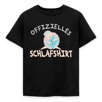 Schlafshirt Pyjama Schlafanzug Nachthemd schaf - Kinder T-Shirt - Schwarz - Vorne - AI Model Kid Female (0cm)